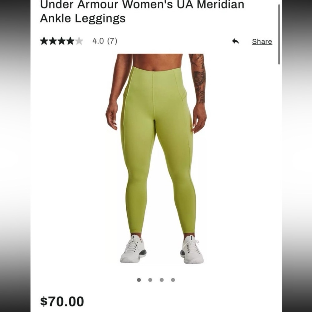 Large Under Armour Women's UA Meridian Ankle Leggings